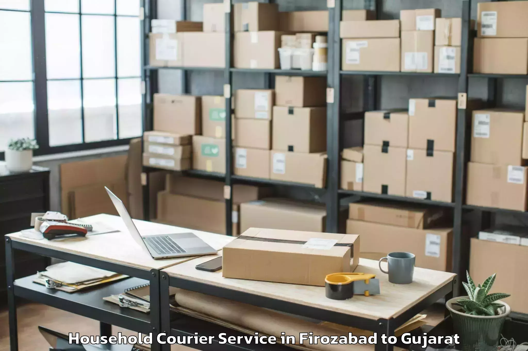 Hassle-Free Firozabad to Valabhipur Household Courier